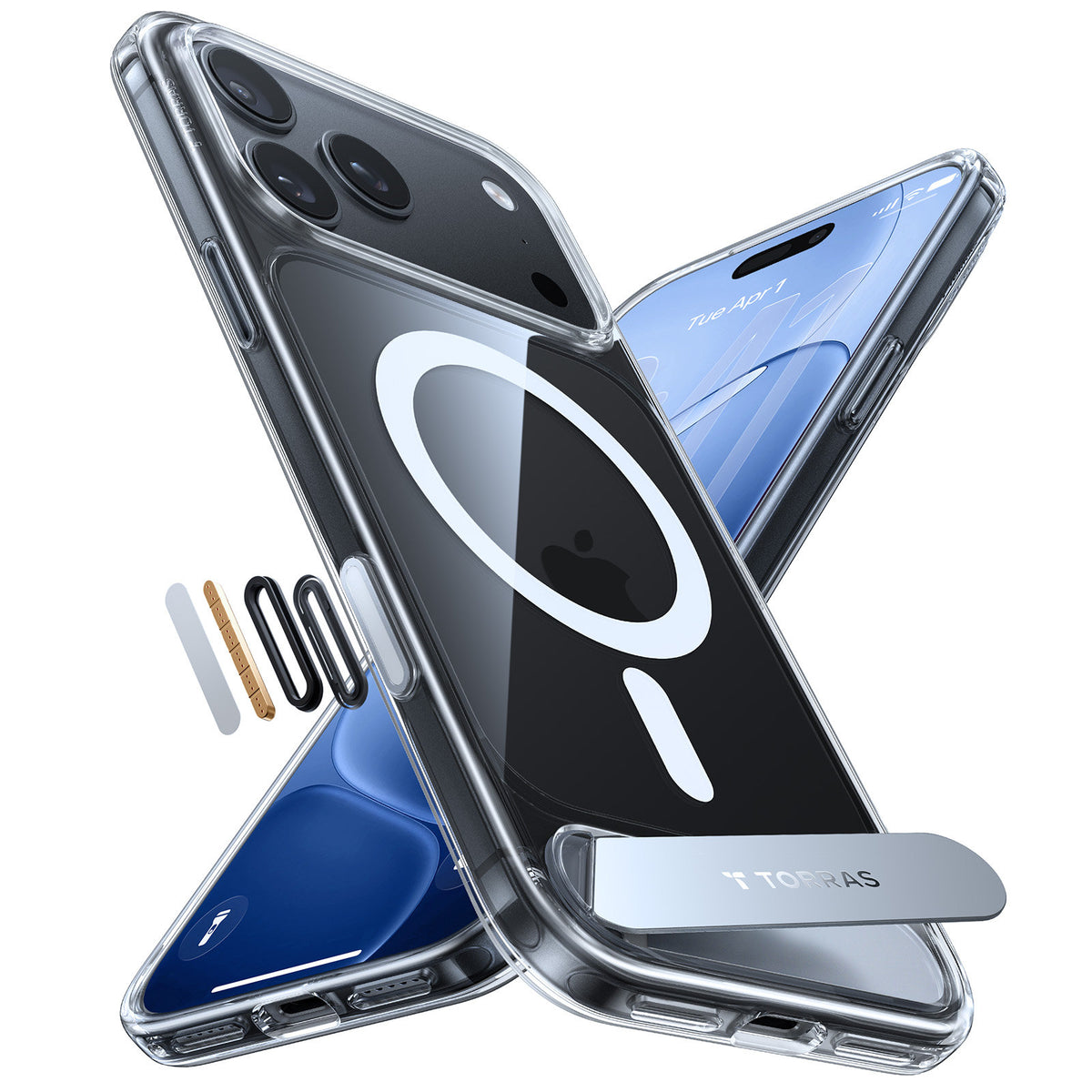 Torras iPhone 18 Pro Skal Ostand L1 Transparent