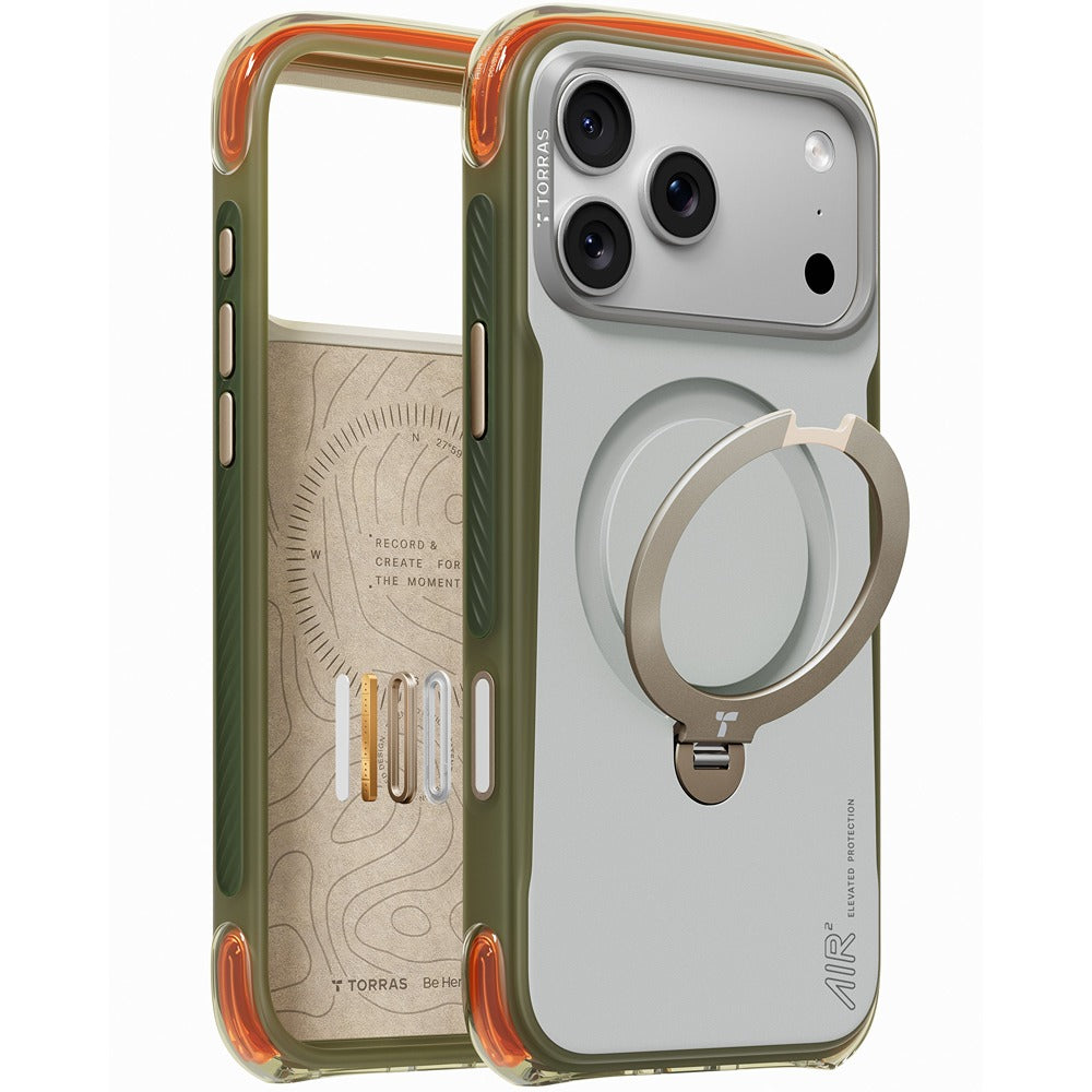 Torras iPhone 18 Pro Skal Ostand Q3 Air Pro Alpine Marble