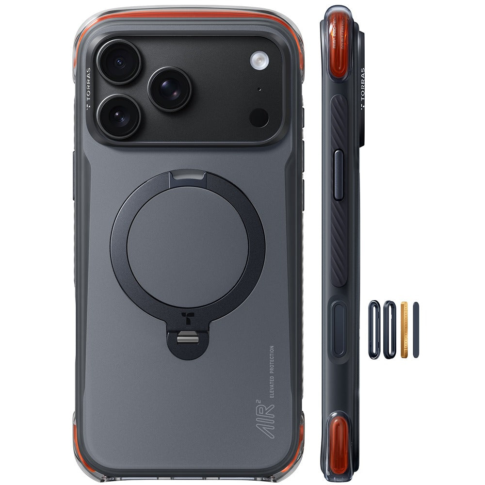 Torras iPhone 18 Pro Max Skal Ostand Q3 Air Pro Obsidian Core