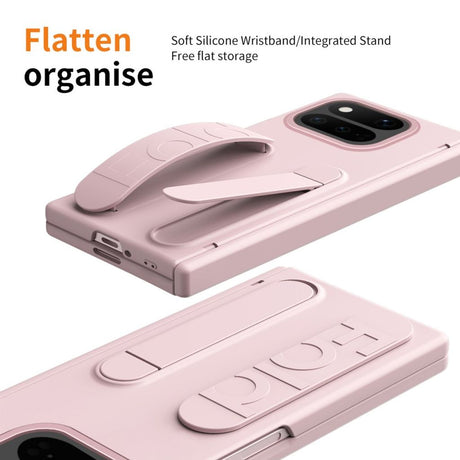 Google Pixel 11 Pro Fold Skal med Stativ & Handgrepp Rosa