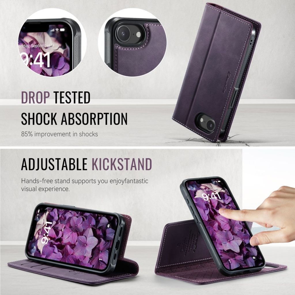 CaseMe iPhone 16e/iPhone 17e Fodral C49 Series Lila