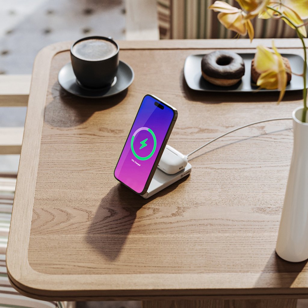 Alogic Trådlös Laddare Yoga 3-in-1 Vit