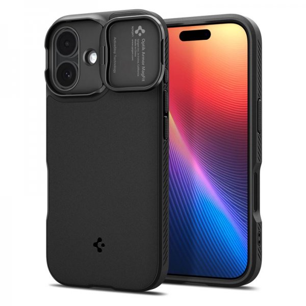 Spigen iPhone 17 Skal Optik Armor MagFit Svart