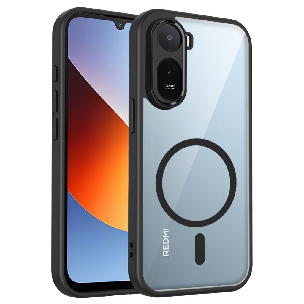Xiaomi Redmi A7 Pro Skal Transparent Baksida MagSafe Svart