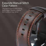 Dux Ducis Apple Watch 44/45/46mm/Ultra 49mm Armband Äkta Läder Mörkbrun