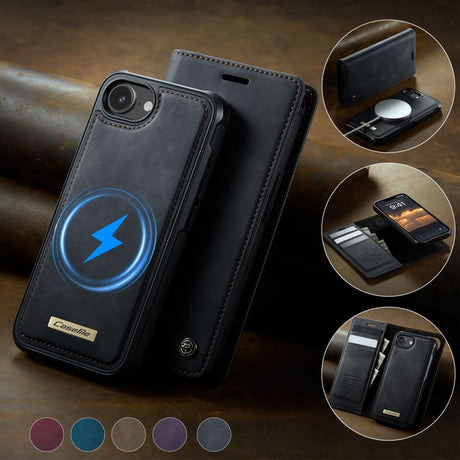 CaseMe iPhone 16e/iPhone 17e Fodral C49 Series Svart