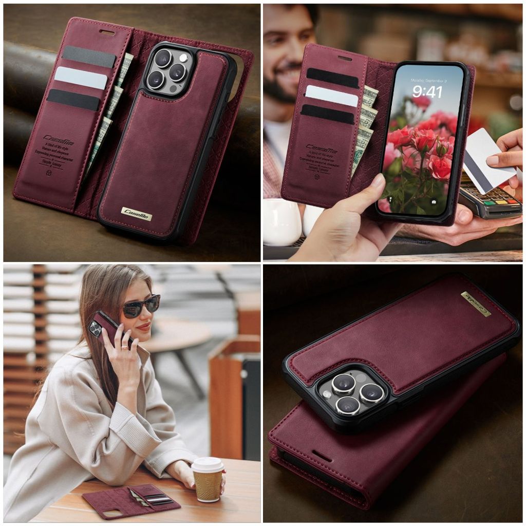 CaseMe iPhone 13 Pro Fodral C49 Series Röd