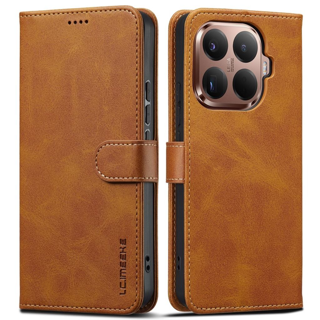 Lc.Imeeke Xiaomi 17T Pro Fodral med Kortfack Stativfunktion Ljusbrun