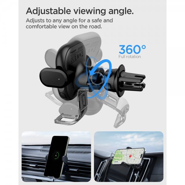 Spigen Bilhållare OneTap Pro Air Vent Mount Charger 15W Svart