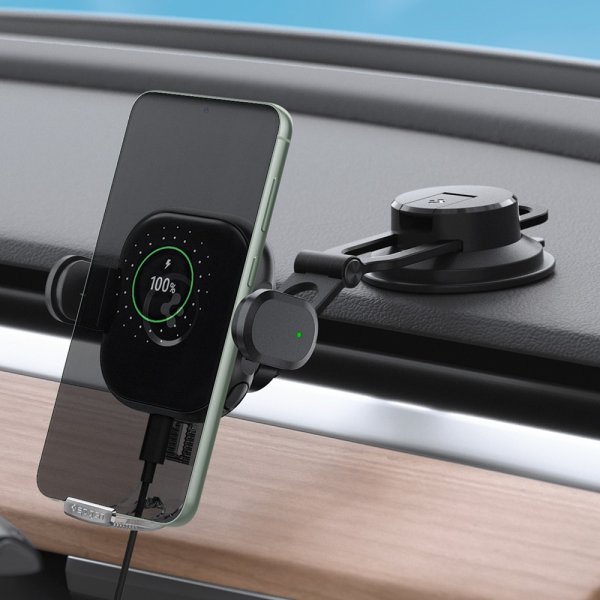Spigen Bilhållare OneTap Pro Dashboard Mount Charger 15W Svart