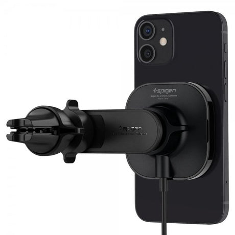Spigen Bilhållare OneTap Magnetic Car Mount Air Vent Wireless Charging Svart
