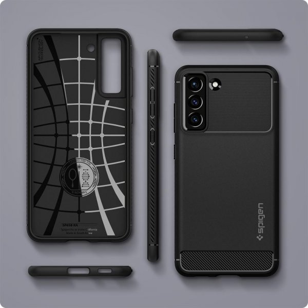 Spigen Samsung Galaxy S21 FE Skal Rugged Armor Matte Black
