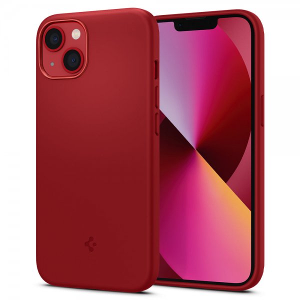 Spigen iPhone 13 Mini Skal Silicone Fit Röd