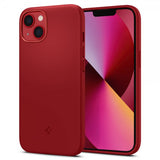 Spigen iPhone 13 Skal Silicone Fit Röd