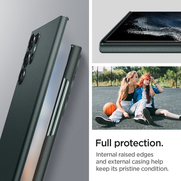 Spigen Samsung Galaxy S22 Ultra Skal AirSkin Abyss Green