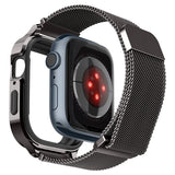 Spigen Apple Watch 45mm Skal med Armband Metal Fit Pro Graphite