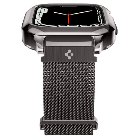 Spigen Apple Watch 45mm Skal med Armband Metal Fit Pro Graphite
