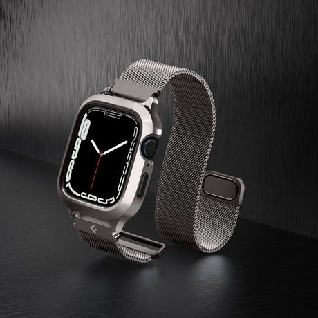 Spigen Apple Watch 45mm Skal med Armband Metal Fit Pro Graphite
