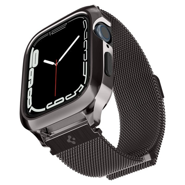 Spigen Apple Watch 45mm Skal med Armband Metal Fit Pro Graphite