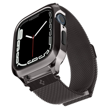Spigen Apple Watch 45mm Skal med Armband Metal Fit Pro Graphite