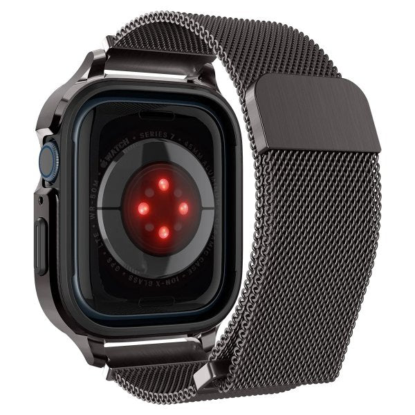 Spigen Apple Watch 40mm Skal med Armband Metal Fit Pro Graphite