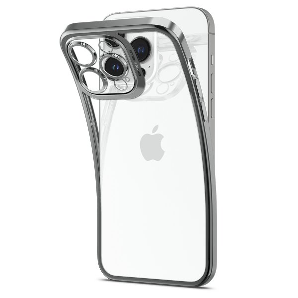 Spigen iPhone 14 Pro Max Skal Optik Crystal Chrome Gray