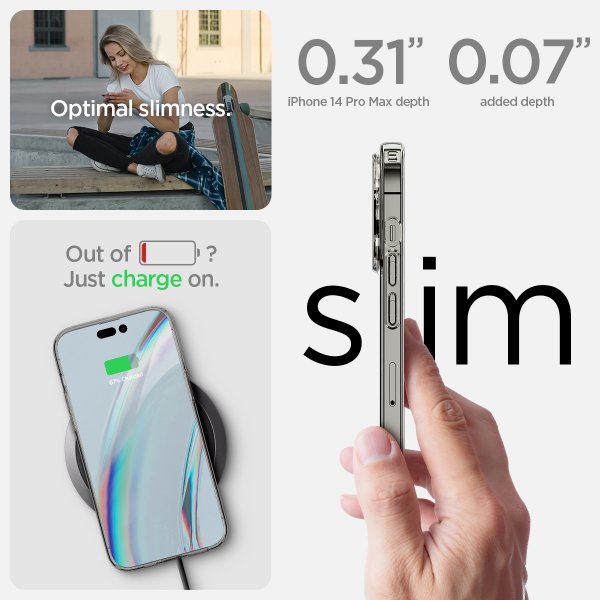 Spigen iPhone 14 Pro Max Skal med Skärmskydd Crystal Pack Crystal Clear