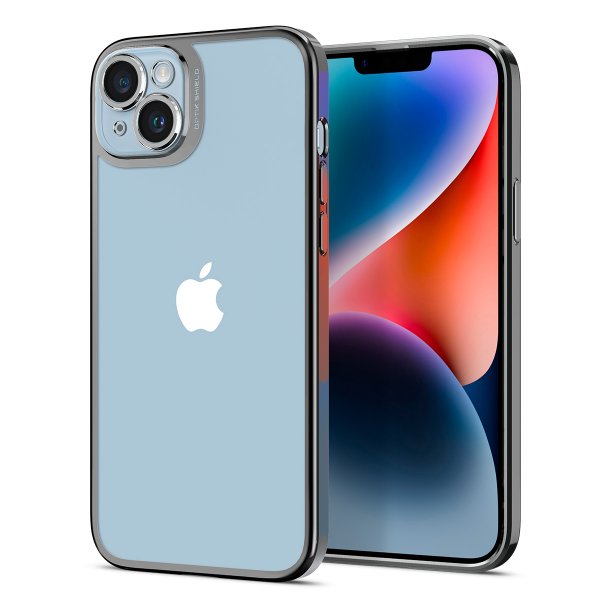 Spigen iPhone 14 Skal Optik Crystal Chrome Gray