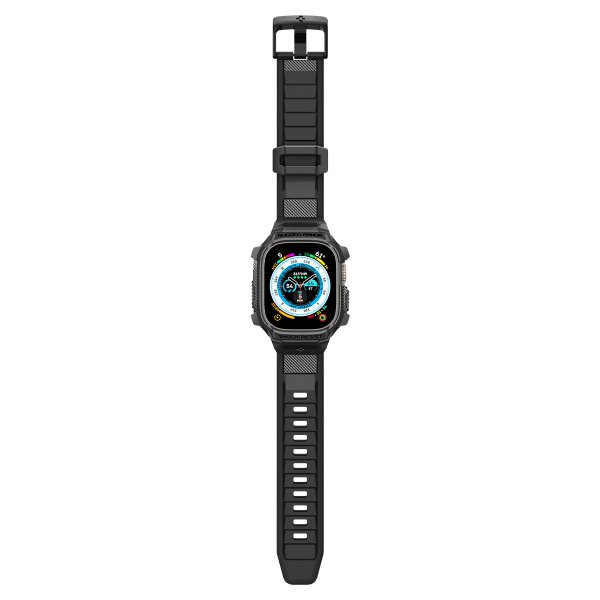Spigen Apple Watch Ultra Skal och Armband Rugged Armor Pro Svart