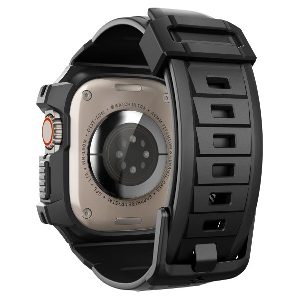 Spigen Apple Watch Ultra Skal och Armband Rugged Armor Pro Svart