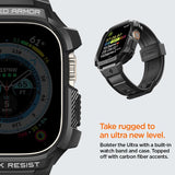 Spigen Apple Watch Ultra Skal och Armband Rugged Armor Pro Svart