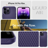 Spigen iPhone 14 Pro Max Skal Liquid Air Deep Purple