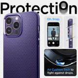 Spigen iPhone 14 Pro Max Skal Liquid Air Deep Purple