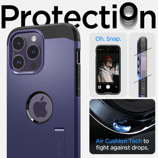 Spigen iPhone 14 Pro Max Skal Tough Armor MagFit Deep Purple