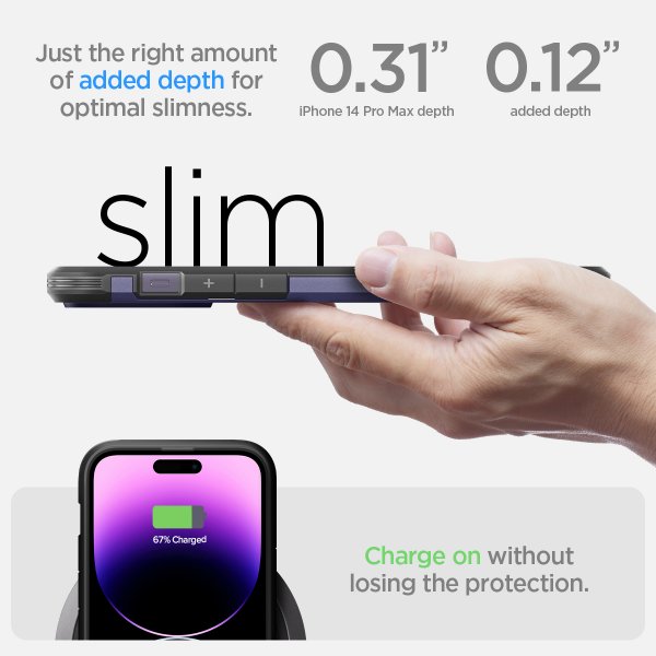 Spigen iPhone 14 Pro Max Skal Tough Armor MagFit Deep Purple