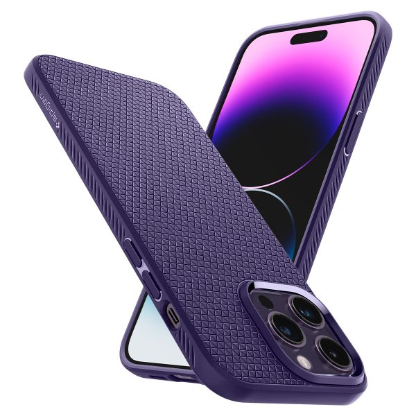 Spigen iPhone 14 Pro Skal Liquid Air Deep Purple