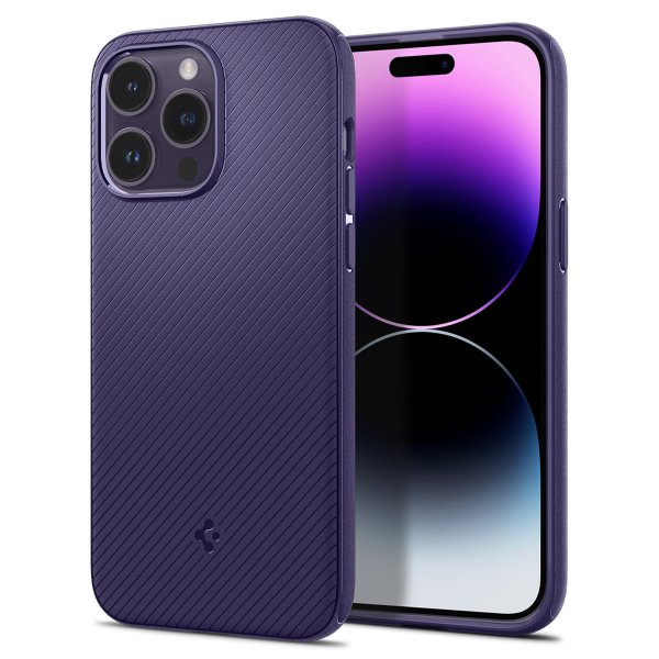 Spigen iPhone 14 Pro Max Skal Mag Armor MagFit Deep Purple