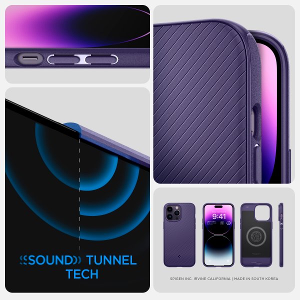 Spigen iPhone 14 Pro Max Skal Mag Armor MagFit Deep Purple