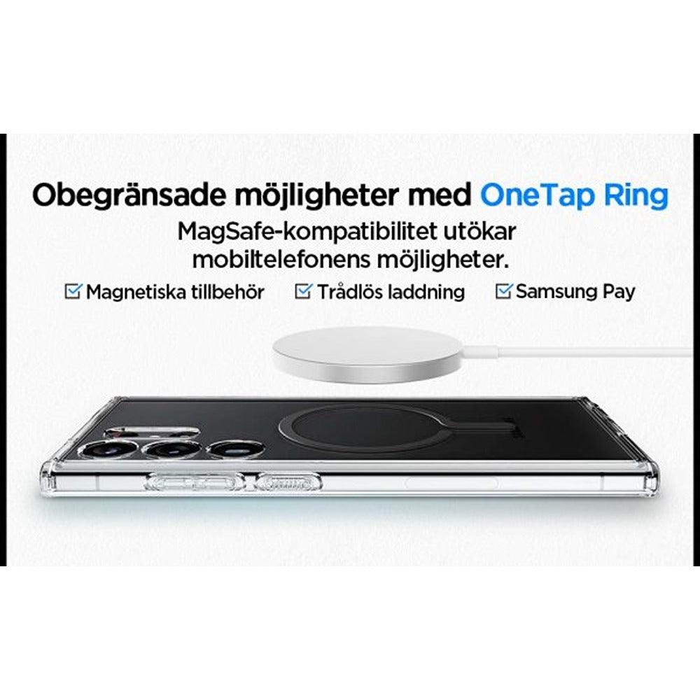Spigen Samsung Galaxy S23 Ultra Skal Ultra Hybrid OneTap Ring MagSafe Svart
