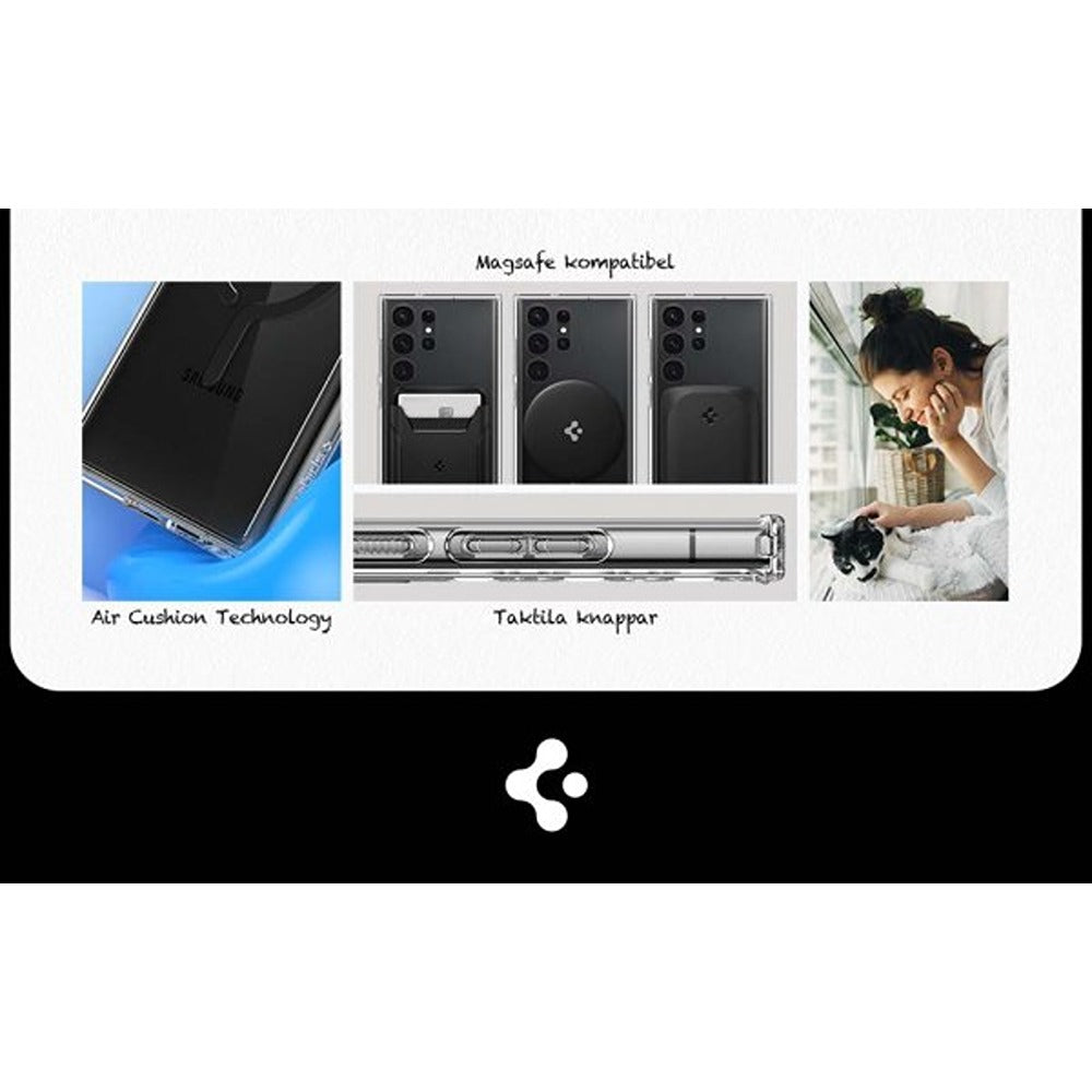 Spigen Samsung Galaxy S23 Ultra Skal Ultra Hybrid OneTap Ring MagSafe Svart
