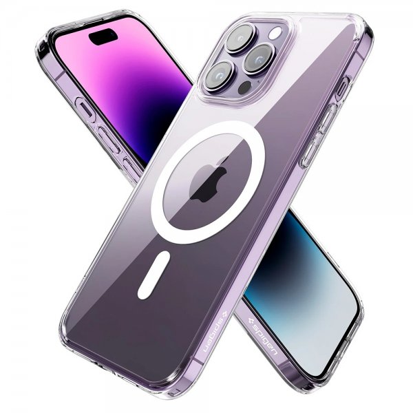 Spigen iPhone 14 Pro Max Skal AirSkin Hybrid MagFit Vit