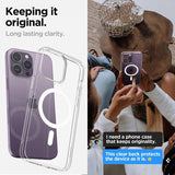 Spigen iPhone 14 Pro Max Skal AirSkin Hybrid MagFit Vit