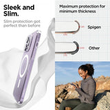 Spigen iPhone 14 Pro Max Skal AirSkin Hybrid MagFit Vit