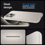 Spigen iPhone 15 Pro Max Skal Liquid Air Natural Titanium