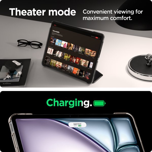 Spigen iPad Air 13 (M2/M3/M4) Fodral Smart Fold Svart