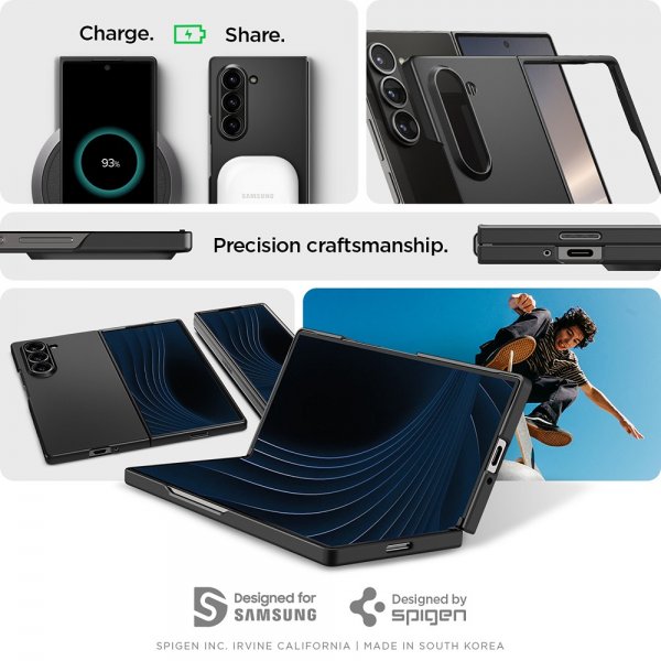 Spigen Samsung Galaxy Z Fold 6 Skal Air Skin Svart