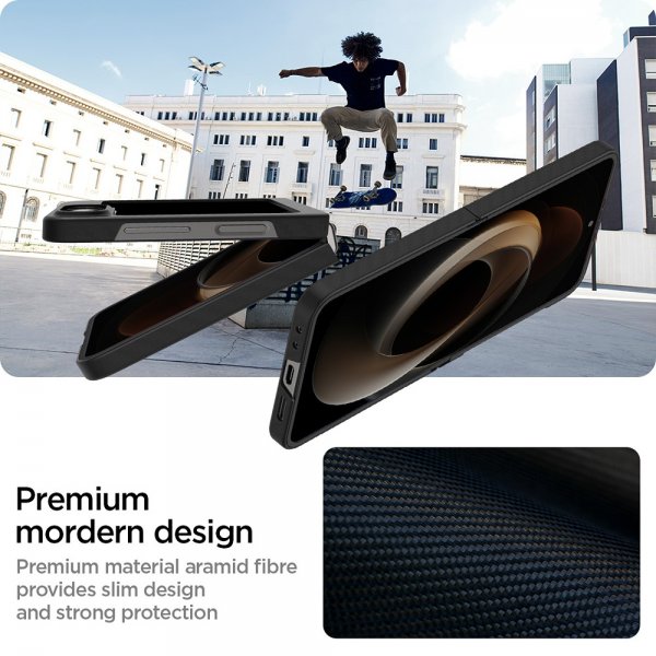Spigen Samsung Galaxy Z Flip 6/Flip 7 FE Skal Air Skin Aramid Svart