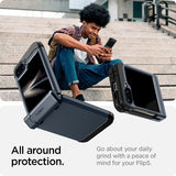 Spigen Samsung Galaxy Z Flip 6/Flip 7 FE Skal Tough Armor Pro Metal Slate