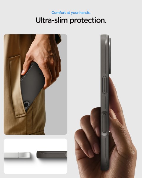 Spigen iPhone 17 Skal Thin Fit MagFit Gunmetal