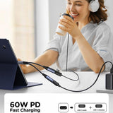 Joyroom Adapter 2-in-1 Audio Adapter USB-C to dual USB-C